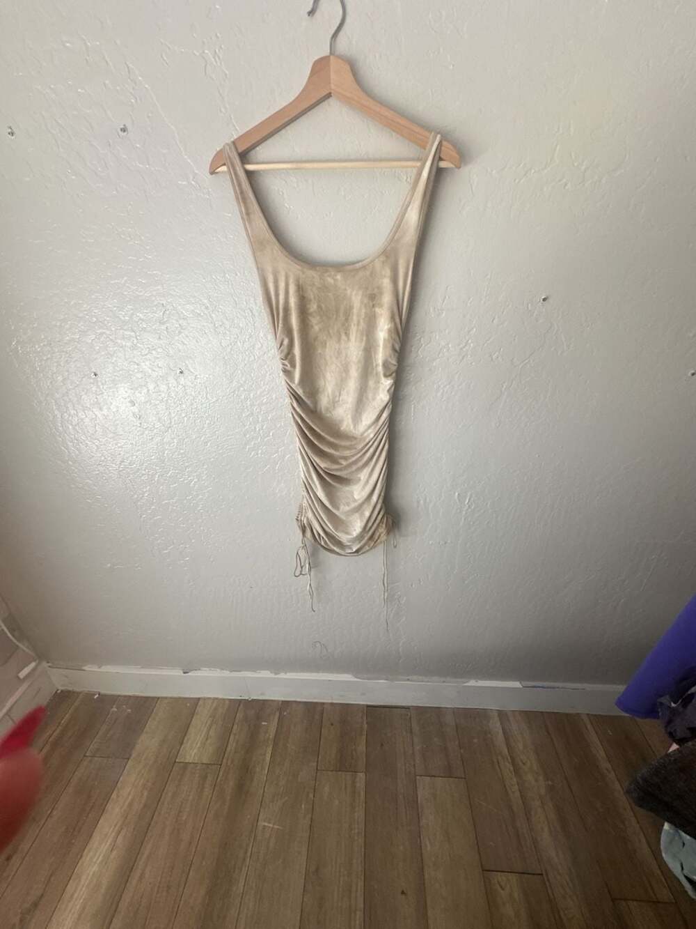 Skylar + Madison Ruched Tie-Side Mini Dress Size M